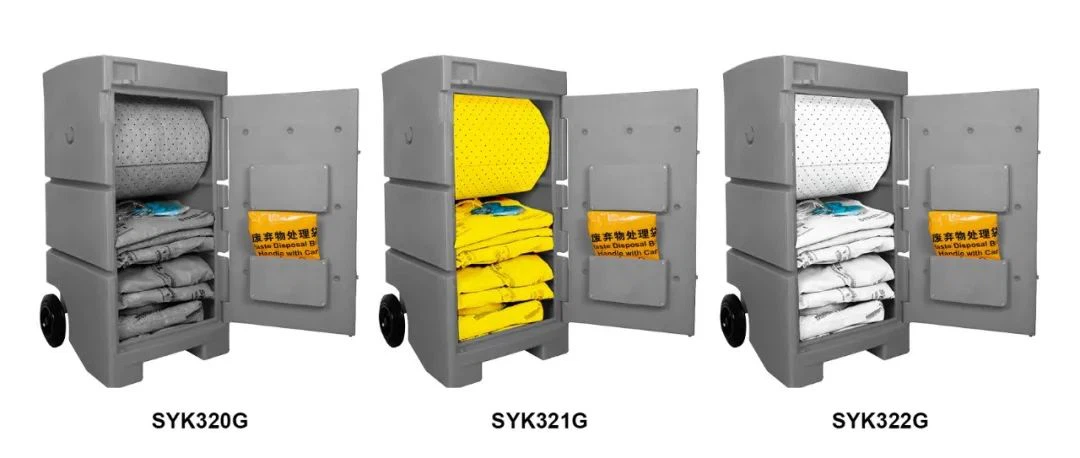 Spill Kit with Grey Polyethylene Mobile Cart