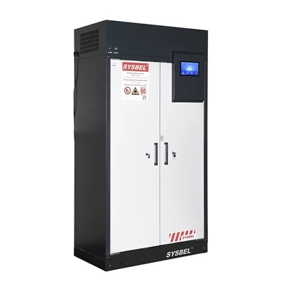 Gabinete de almacenamiento de seguridad con filtrado de 45 galones|Gabinete químico con clasificación de fuego mínimo de 90-- - SYSBEL SE890450FXE