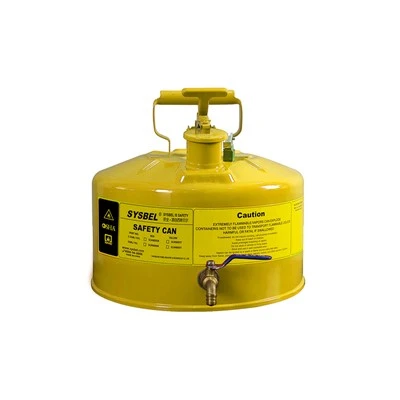 Bote dispensador de seguridad SYSBEL de 2,5 galones (9,5 L) amarillo|Bote de seguridad para líquidos inflamables tipo I – SCAN005Y