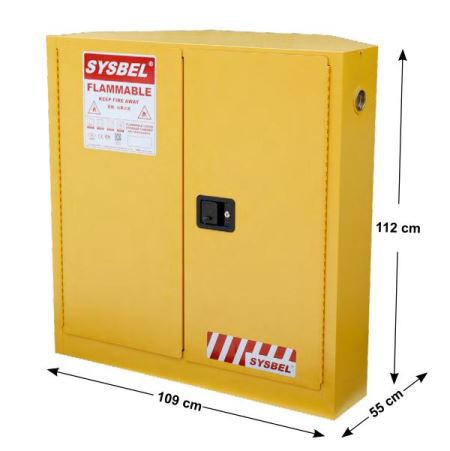Gabinete de almacenamiento de seguridad para líquidos inflamables de esquina
